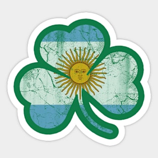 Argentina Flag Shamrock St Patrick's Day Argentine Sticker